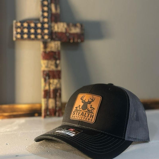 Stealth Outfitters R112 Black and Gray Deer Square Patch